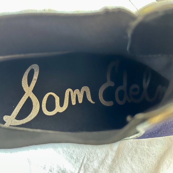 Sam Edelman Blue Suede and Leather Margot Chelsea Boot Sneaker * Size 7.5